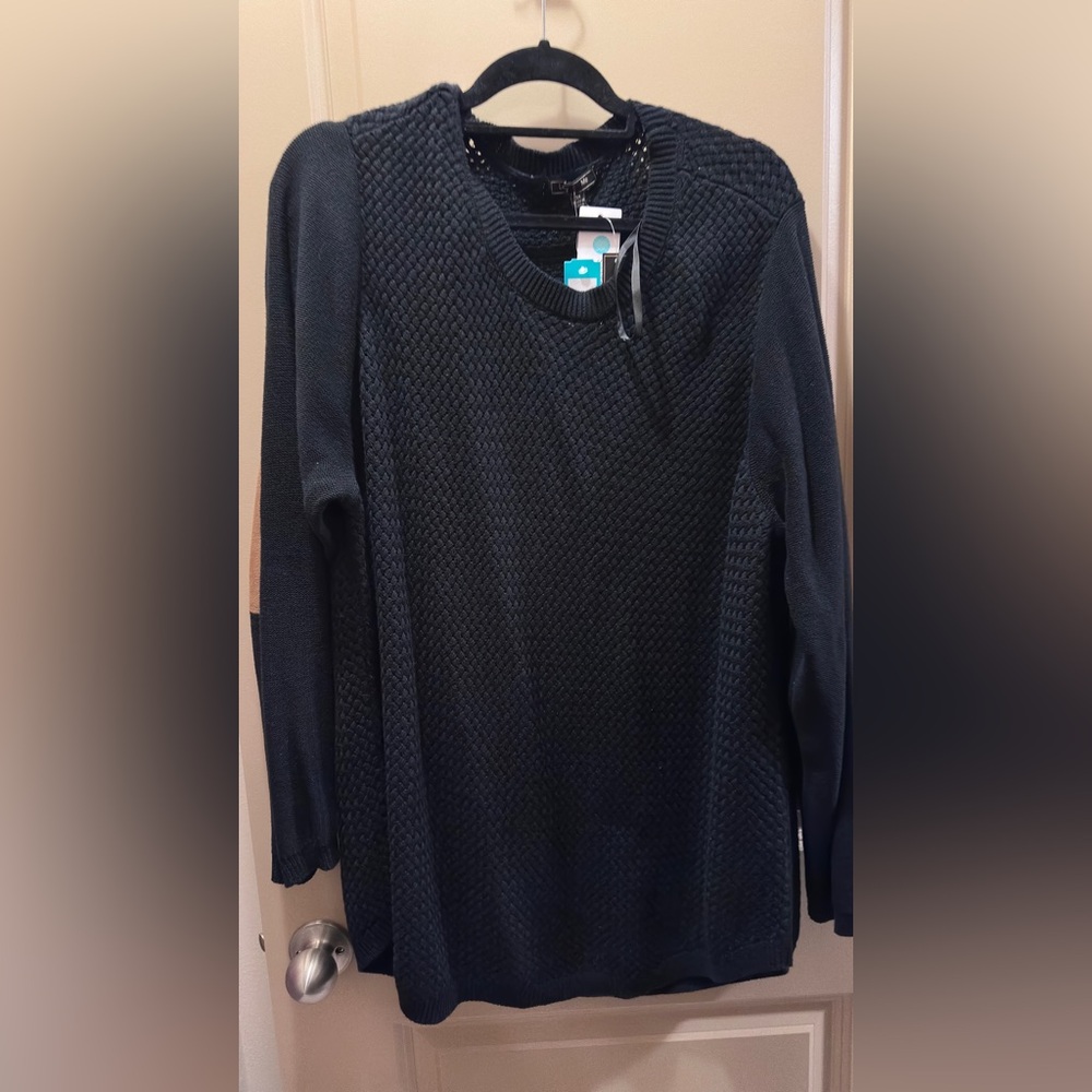 Lety & Me Josey Elbow Patch Sweater 3X NWT
